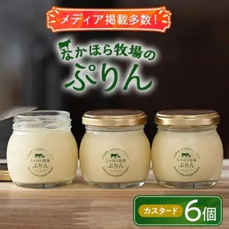 なかほら牧場のぷりん6個セット〔カスタード〕_菓子・スイーツ プリン  _【配送不可地域：離島】【1315184】