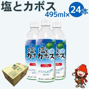 塩とカボス 495ml×24本 |  大分県産かぼす 水分補給 スポーツ飲料 かぼす ジュース 詰め合わせ 大分県 中津市 九州産