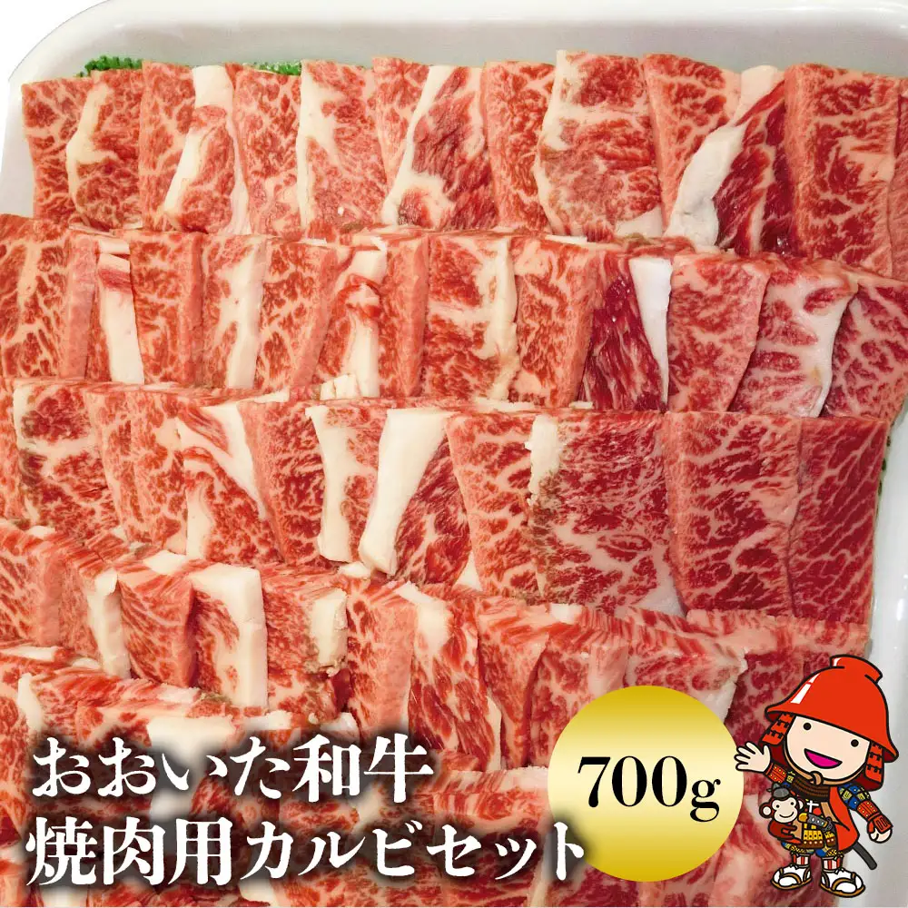 豊後牛おおいた和牛 焼肉用カルビセット 700g | お肉 肉 おにく にく 和牛 牛肉 豊後牛 焼き肉セット 焼肉 大分県ブランド肉 大分県産 九州産 豊国畜産ぶんごや 国産 送料無料 大分県 中津市