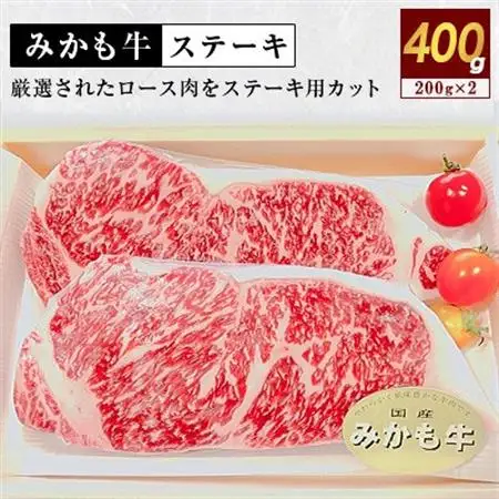 「みかも牛」ステーキ400g(200gx2枚)_肉 ステーキ 牛肉 ビーフステーキ  肉  牛肉 _【配送不可地域：離島】【1257323】