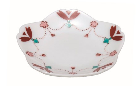 九谷焼　3号皿・さくら 瓔珞 5枚セット a01 民芸品 工芸品 焼き物 食器