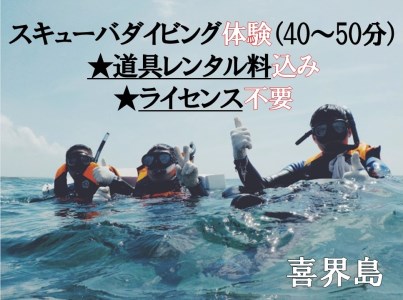 喜界島で スキューバダイビング体験（40～50分）★道具レンタル料込み★ライセンス不要★