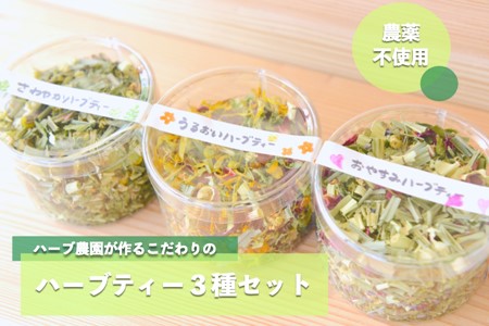 ハーブ農園のナチュラルハーブティーセット 3種 ハーブティー ハーブ農園 農薬不使用 紅茶 オーガニック 飲み比べ アソート 詰め合わせ セット 安眠 睡眠 ギフト 贈答用 あっぷるみんと 熊本 阿蘇 南小国町 送料無料