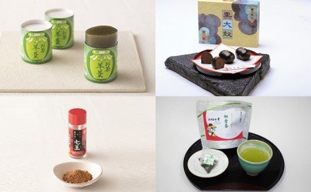 お茶 和菓子 静岡 島田の初倉 ギフト セット 初倉茶 黒大奴 七味唐辛子 お茶羊羹 詰め合わせ 茶 緑茶 日本茶 煎茶 ティーバッグ 羊羹 七味唐辛子 お菓子 菓子 スイーツ おやつ デザート 調味料 プレゼント 贈答 贈答品 贈り物 静岡県 島田市