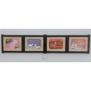 【受注制作】木彫り Wall decor「春夏秋冬、それぞれの愛」【hms028】