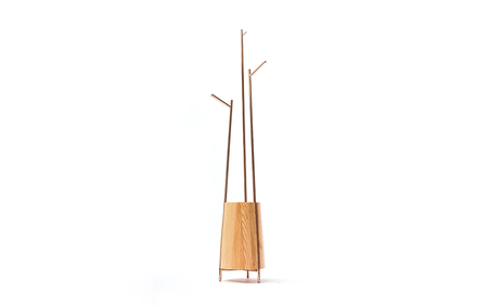 【FIL】コートハンガー MASS Series Coathanger -Natural Wood & Copper Frame-　小国杉 コート掛け ハンガーポール 洋服掛け 帽子掛け インテリア 家具 木製 無垢材 小国杉 受注生産 おしゃれ リビング ダイニング ギフト Foreque 熊本 阿蘇 南小国町 送料無料