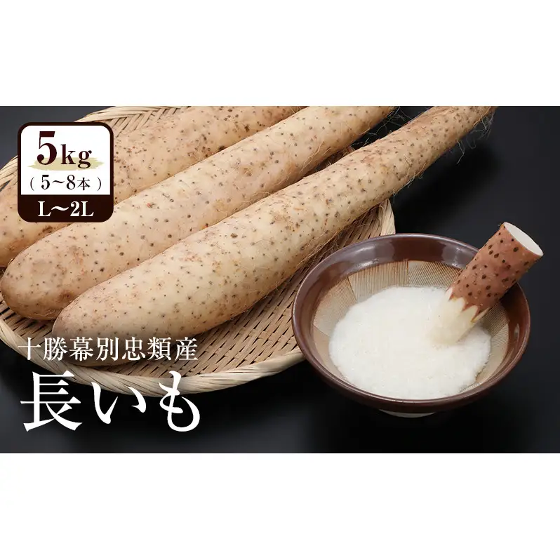 2026年12月発送 先行予約 十勝「忠類長いも」5kg (5～8本) L～2L［JA忠類］【 長芋 ながいも 山芋 芋 とろろ 野菜 根菜 産地直送 贈答 ギフト北海道 幕別 】