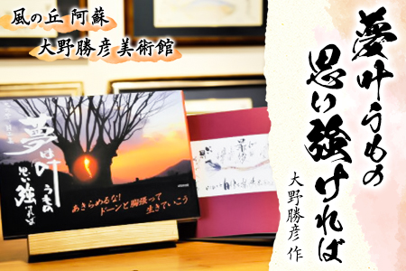 大野勝彦＜2018年発行＞詩画集『夢叶うもの 思い強ければ』風の丘阿蘇大野勝彦美術館《60日以内に出荷予定(土日祝除く)》美術館 詩
