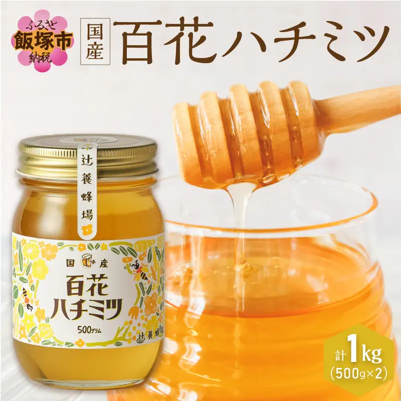 百花ハチミツ 500g×2【B6-020】
