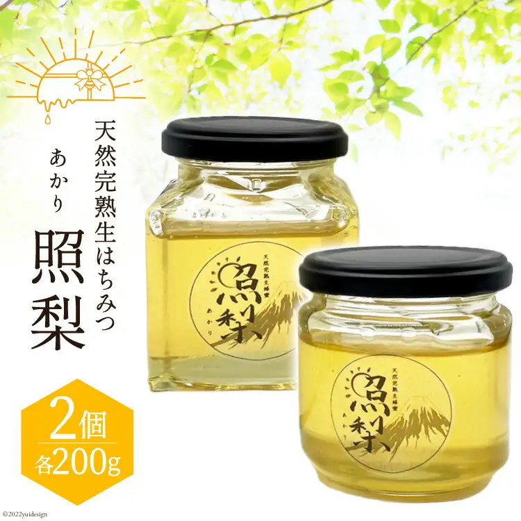 天然完熟生はちみつ 照梨 200g×2 [エムプロ 山梨県 韮崎市 20743100]