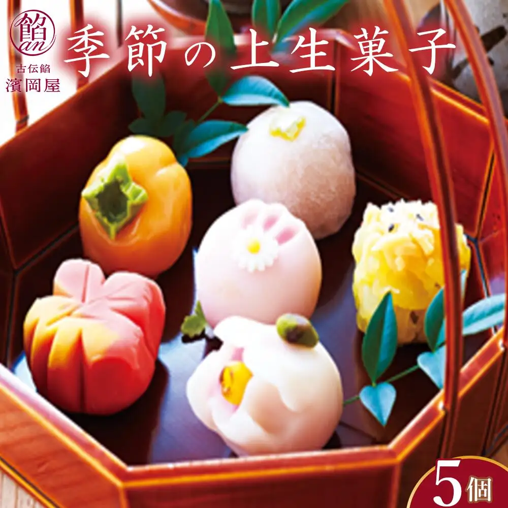 季節の上生菓子5種 【11218-0315】