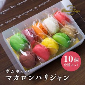 スイーツ マカロン 10個 ポムホッペ お菓子 デザート ギフト ショコラ チョコ チョコレート 塩 キャラメル フランボワーズ オレンジ パッション フルーツ ピスタチオ カフェ コーヒー カシス パティスリーポムホッペ  埼玉県 羽生市
