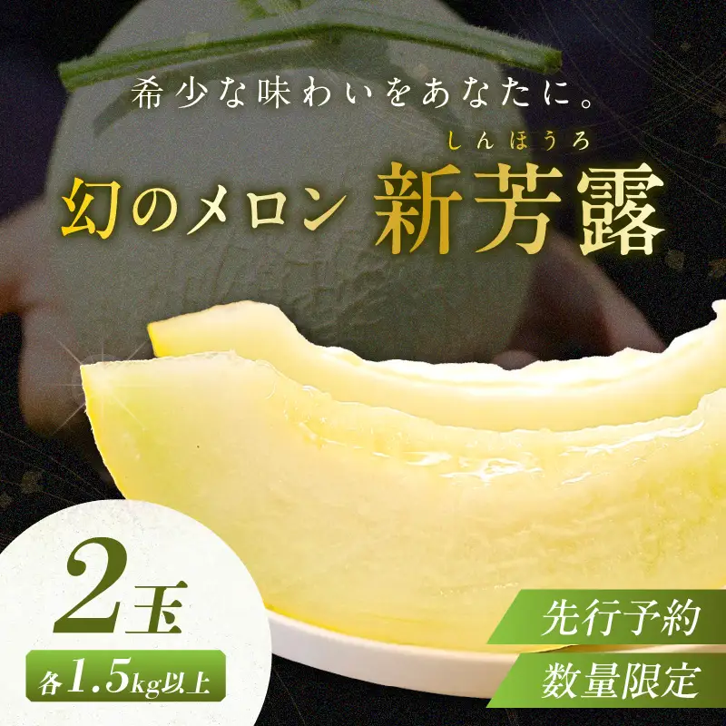 【数量限定 先行予約 幻のメロン】新芳露 2玉 シンホウロメロン