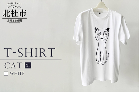 CAT T-SHIRT【XLサイズ／WHITE】 [h125]