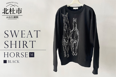 HORSE SWEATSHIRT【Mサイズ／BLACK】 [h125]