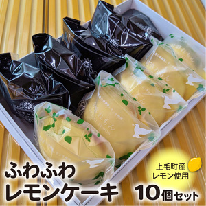 上毛町産レモンのふわふわレモンケーキ　10個入セット_KT1101