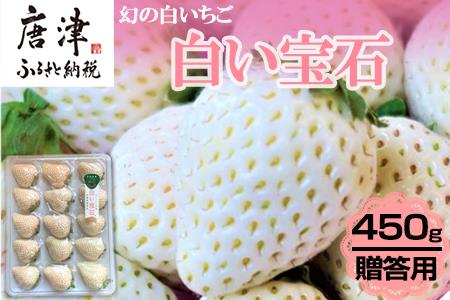 『先行予約』【令和9年2月上旬から4月下旬までにお届け】白い宝石 白いちご 450g 贈答用 いちご イチゴ 苺 フルーツ 果物 希少
