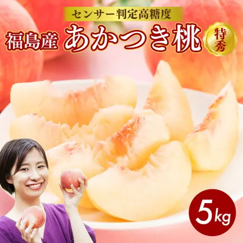 透過式光センサーあかつき桃 特秀5kg相当 15玉～18玉＜ ふくしま未来農業協同組合 ＞ | ふくしま 桃 福島 もも 国見 モモ ※2026年7月中旬～8月上旬頃に順次発送予定 ※沖縄・離島への配送不可