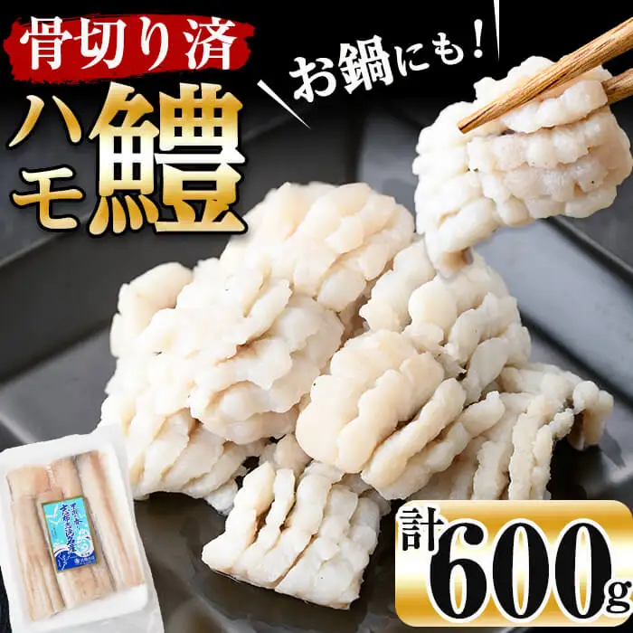 お鍋・はもしゃぶにも！志布志湾鱧（骨切り済み） 計600g a5-296