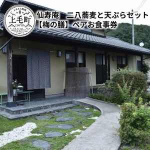 仙寿庵　二八蕎麦と天ぷらセット【梅の膳】ペアお食事券 _SJ0103
