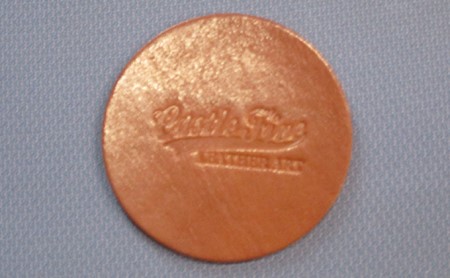 レザーコースター（ブラウン）85×85×3mm【キャッスルファイブレザーアート】 雑貨 日用品 牛革 手作り 