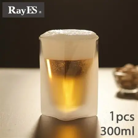 【RayES/レイエス】ダブルウォールグラス　RDS-002bf　300ml　フロスト【1272215】