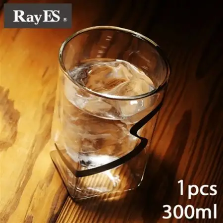 【RayES/レイエス】ダブルウォールグラス　RDS-002dnmbk　300ml　ナガレ【1272220】