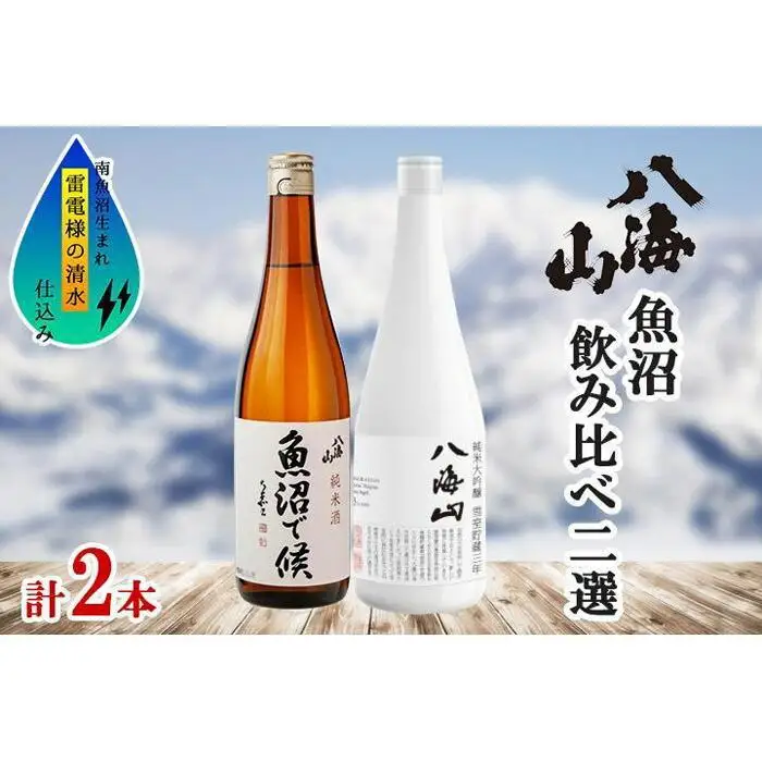 八海山 日本酒 魚沼 地域限定 2選 飲み比べ 各720ml 南魚沼市【八海山 純米大吟醸 魚沼で候 四合瓶 飲み比べ 日本酒 2本 セット 720ml 新潟 地酒 厳選 晩酌 熱燗 お酒 酒 さけ お中元 お歳暮 贈答】