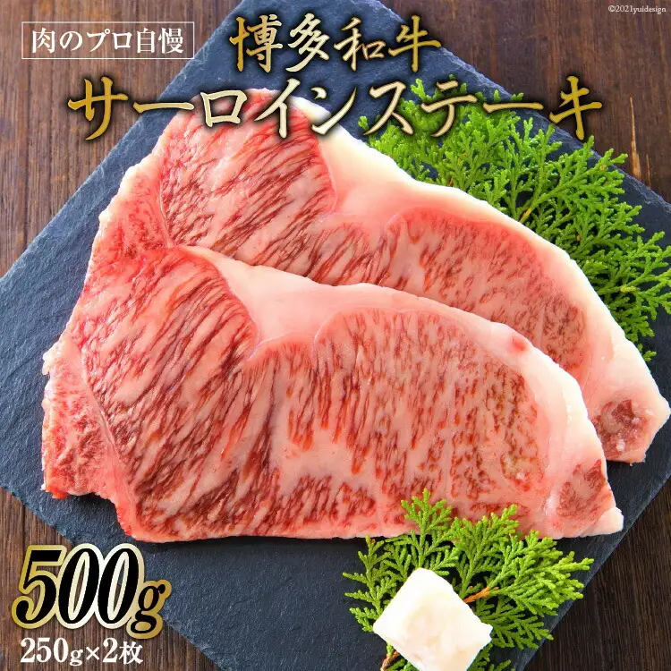 博多和牛 A4以上 サーロインステーキ 250g×2枚 [MEAT PLUS 福岡県 筑紫野市 21761002]