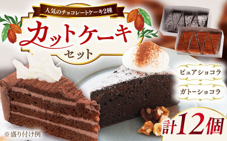 ピュアショコラ / ガトーショコラ チョコレートケーキ 2種12個 冷凍 糸島市 / 五洋食品産業 [AQD006]