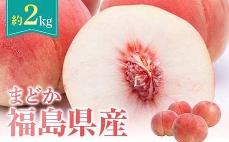 【2026年出荷分先行予約】福島県産 まどか 約2kg (5～8玉) 農業生産法人種まきうさぎ株式会社 大玉 固め 伊達の桃 桃 フルーツ 果物 もも モモ momo F20C-498