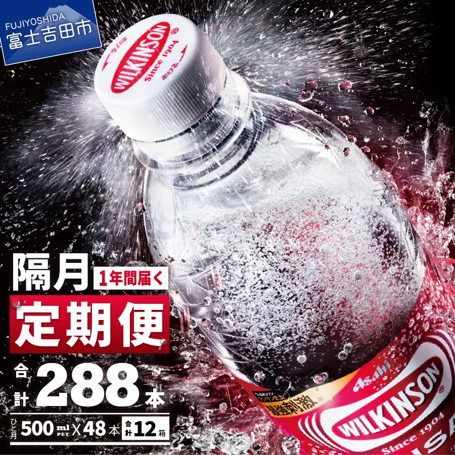 強炭酸水【年6回・隔月お届け！】ウィルキンソンタンサン PET500ml×2箱（48本入）定期便 炭酸