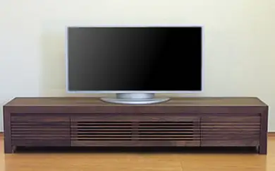 【HARKI テレビボード 180cm】 ウォールナット オイルフィニッシュ リモコン対応 無垢材のルーバー扉が印象的なテレビボード 家具 テレビ台 テレビボード TVボード AVボード 棚 リビングボード サイドボード ローボード MUFactory