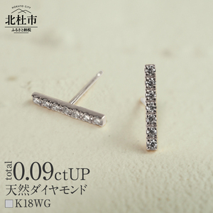 K18 天然ダイヤモンド　LADDER　ピアス【K18WG】 ピアス ダイヤ アクセサリー ジュエリー レディース ホワイトゴールド WG K18 ダイヤモンド 鑑別書付 保証書付 ジュエリーケース付 ギフト プレゼント 贈り物  [h170]