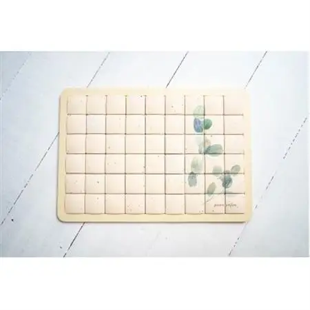  吸水＆速乾!洗える 珪藻土タイルバスマット ユーカリ(コンパクト/Mサイズ)_雑貨・日用品  日用品 _【1277171】