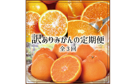 【3回定期便】訳ありみかんの定期便 温州みかん・不知火・清見オレンジ【tkb113】