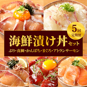 お魚の漬け丼バラエティ5回定期便 N019-YE097