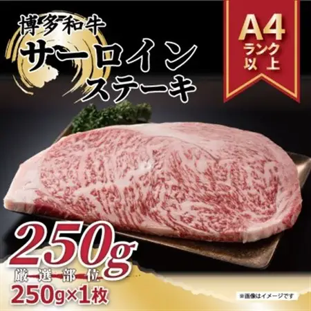 【A4～A5】博多和牛サーロインステーキ　250g×1枚_肉 ステーキ 牛肉 ビーフステーキ_【配送不可地域：離島】【1279588】
