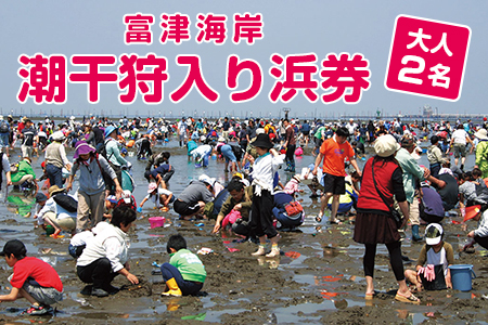 富津海岸 潮干狩入り浜券（大人2枚・網袋付）