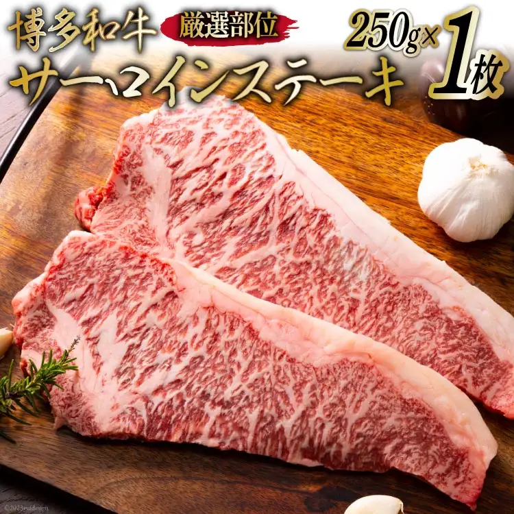 博多和牛 A4以上 サーロインステーキ 厳選部位 250g 1枚 [MEAT PLUS 福岡県 筑紫野市 21761014]