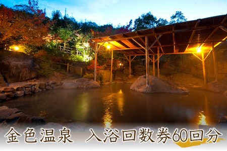 八面山金色温泉ご入浴回数券12枚綴り5セット | 日帰り温泉 大浴場 露天風呂 温泉 入浴 入浴券 回数券 チケット 券 旅 旅行 大分県 中津市