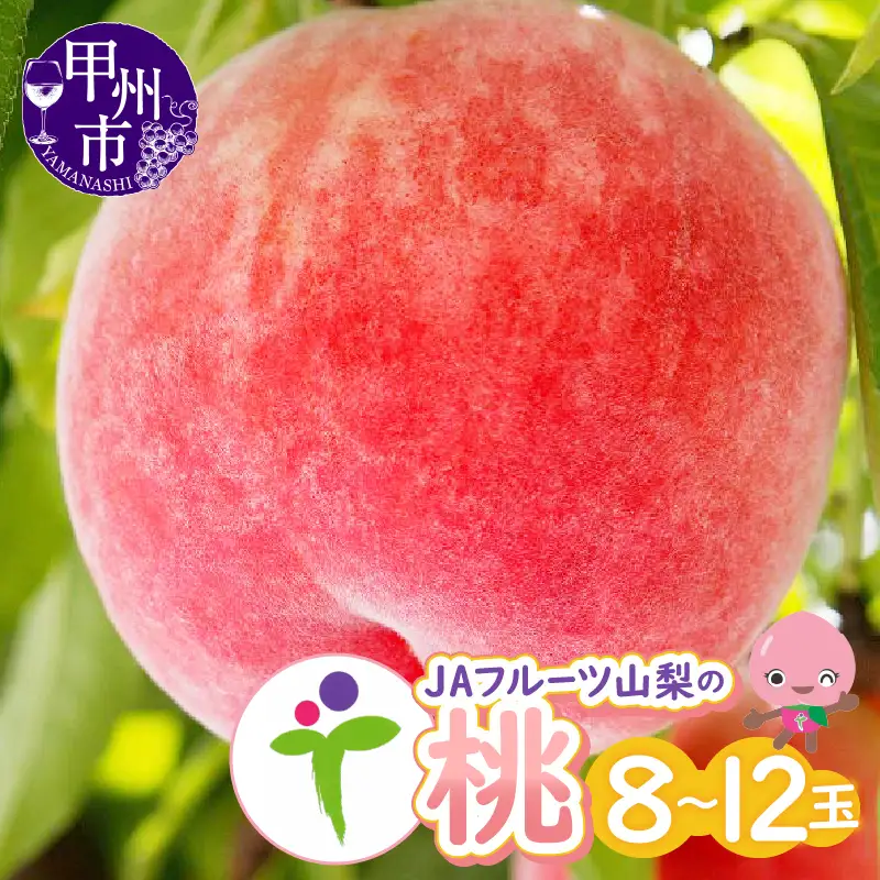 JAフルーツ山梨 甲州市産もも 8～12玉【80】【2026年発送】B2-104 桃 フルーツ