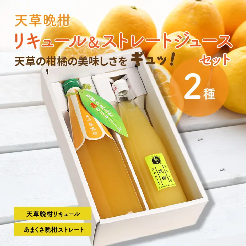 S024-009A_【天草晩柑】リキュール＆ストレートジュースセット
