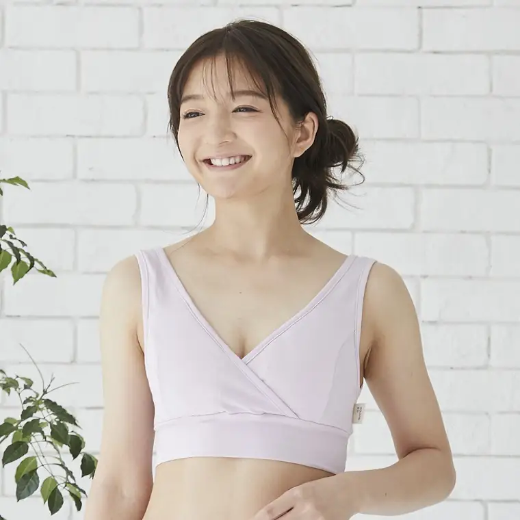 K1904 【母乳育児支援D】 マタニティ 兼用 授乳ブラ （モーハウスブラ）& 授乳服（CARINO-DT チュニック）2点セット 