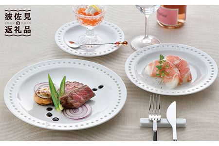 【波佐見焼】水晶ロイヤルスクエア リム プレート 3枚セット 食器 皿 【丹心窯】 [AB36]  波佐見焼