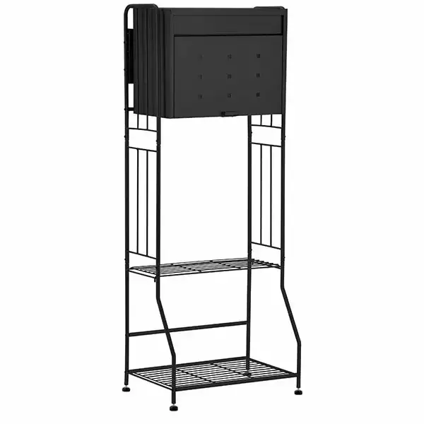 大型郵便ポスト&ガーデンポストスタンド マットブラック 郵便受け [グリーンライフ]【034P004】