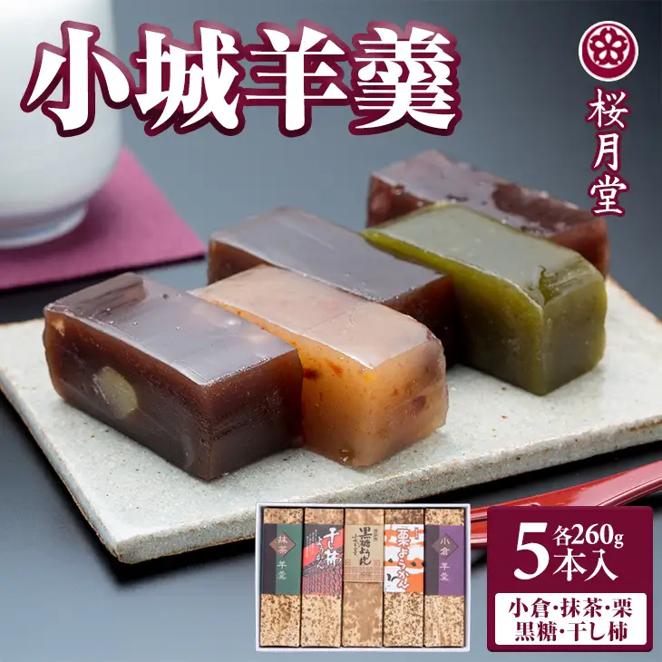小城羊羹ねりようかん５本セット 羊羹 和菓子 B120-068
