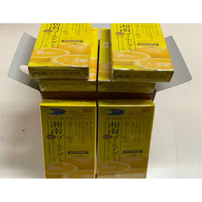 湘南ゴールドグミ 8粒入り×10箱【湘南ゴールド果汁 コラーゲン配合　美容 おやつ 肌に嬉しい 甘さ控えめ 小田原特産品 贈答用 プレゼント 小田原産 オレンジマーマレード 神奈川県 小田原市 グミ グミ】