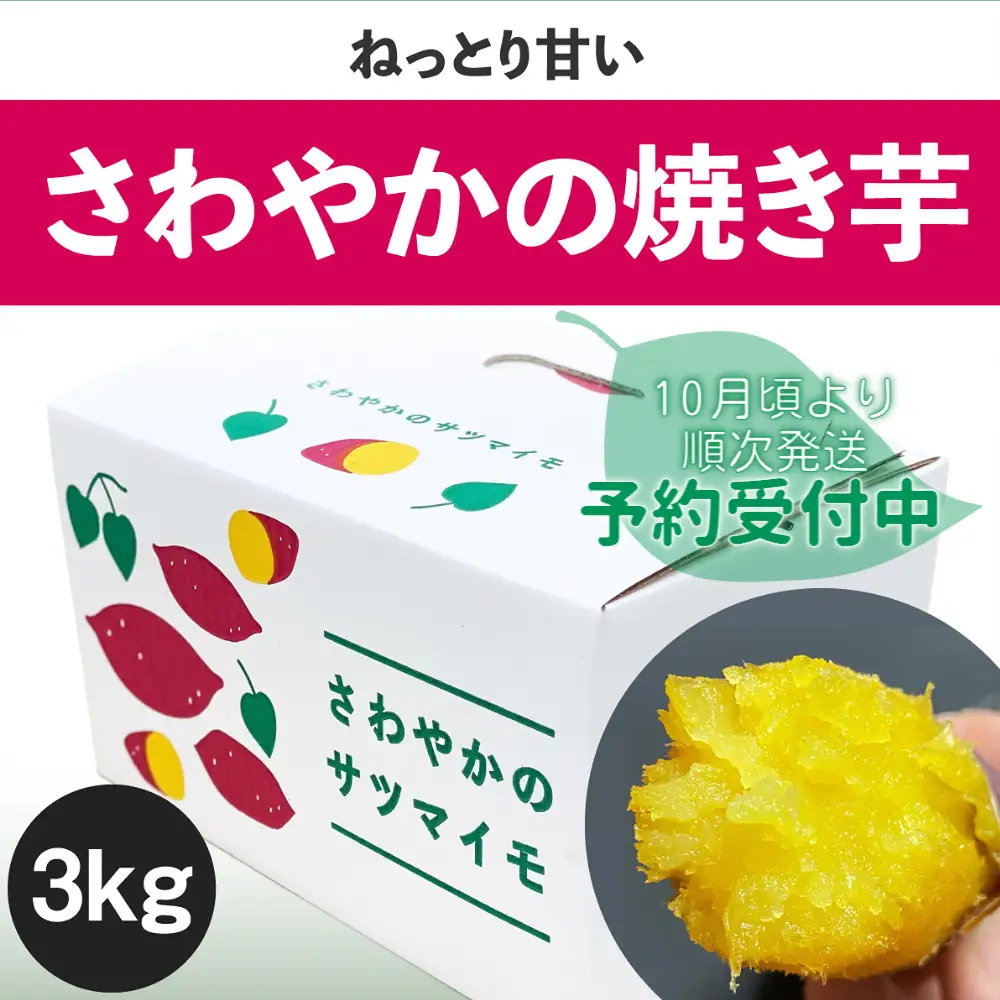 【予約受付中・2026年10月頃より順次発送】さわやかの焼き芋 3kg 鳴門 サツマイモ 焼き芋 スイーツ 焼き芋 さつまいも 