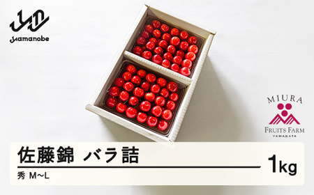 《先行予約》2026年 山形県産 令和8年産 さくらんぼ 佐藤錦 バラ詰1kg 秀 M～Ｌ ※沖縄・離島への配送不可  F20A-898